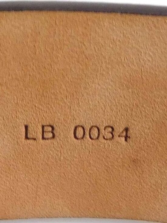 Auth LOUIS VUITTON Damier Ebene Ceinture Carre Belt Brown/Gold M6802U - h32221k main image 6